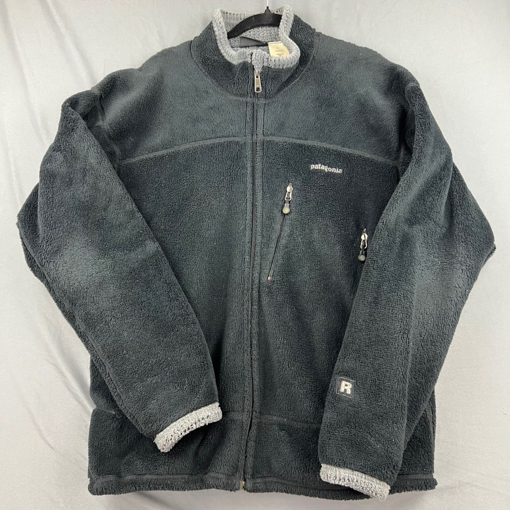 Vintage Patagonia R2 Regulator Fleece Jacket Mens XL Polartec Grey Made in USA